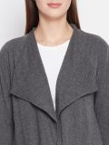 Charcoal Cotton Blend Knitted Women's Shrugs