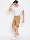 Men's Khaki Cotton Shorts