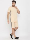 Men's Peach Cotton Knitted Tracksuit