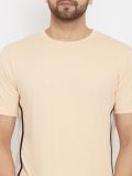 Men's Peach Cotton Knitted Co Ords