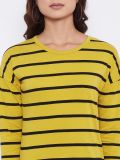 Women's Yellow and Black Stripe T-Shirt