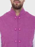 Men's Purple Cotton Waistcoat