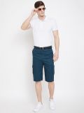 Men's Teal Blue Cotton Shorts