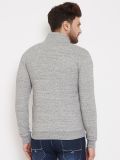 Men's Grey Melange Cotton Lycra Jacket