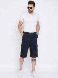 Men's Navy Blue Cotton Shorts