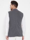 Men's Grey Cotton Knitted Waistcoat