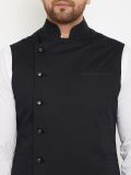 Men's Black Cotton Waistcoat