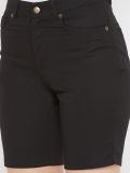 Women's Black Cotton Shorts