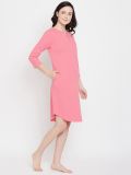 Women's Pink Cotton Nightdress