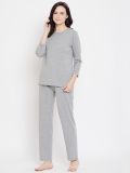 Women's Grey Cotton Pajama