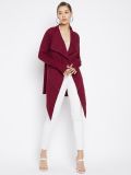 Women's Maroon Cotton Knitted Shrugs(3431)