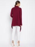 Women's Maroon Cotton Knitted Shrugs(3431)