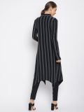 Women's Black and Grey Cotton Blend Knitted Shrugs
