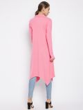 Women's Pink Cotton Knitted Shrugs
