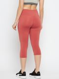 Women's Rust Poly Lycra Dry Fit Yoga Tights