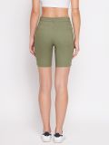 Women's Green Cotton Lycra Shorts