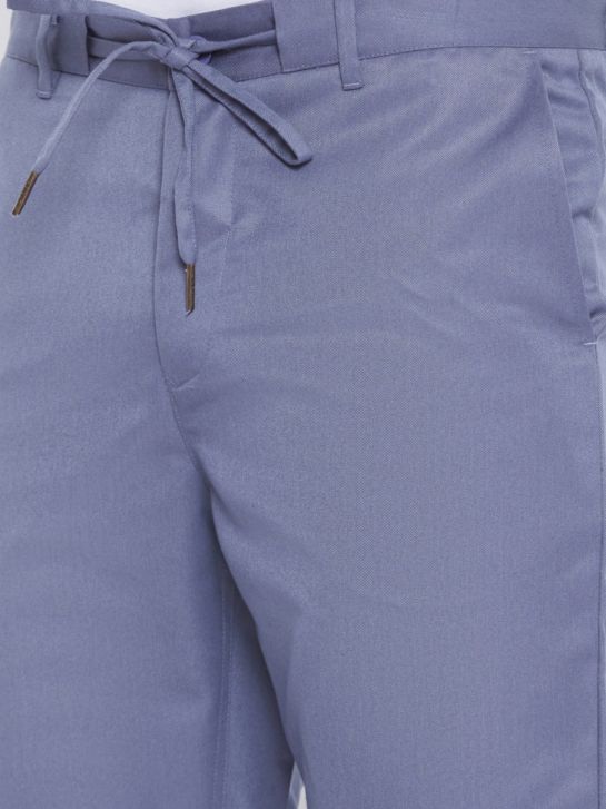 Hypernation Grey Poly cotton Men's Casual Trouser