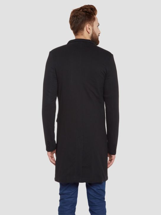 Men's Black Color Trench Coat