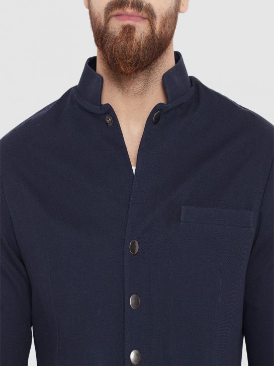 Men's Navy Color Single Breasted Blazer