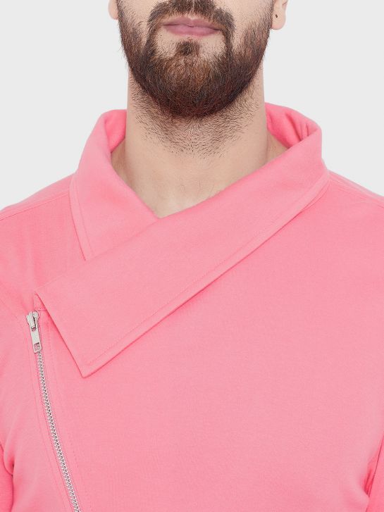 Men's Pink Cotton T-Shirt