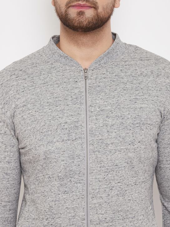 Men's Grey Cotton Jacket