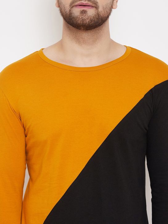 Men's Yellow Cotton T-Shirts