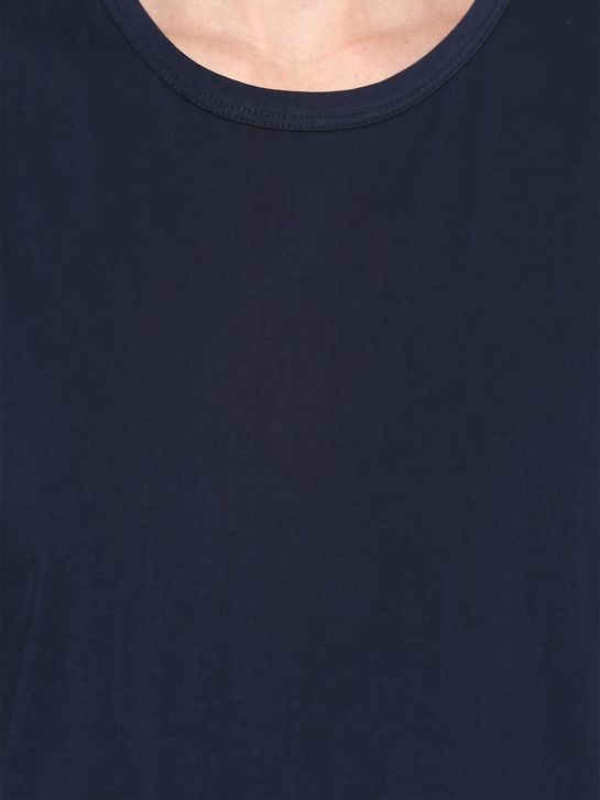 Men's Blue Cotton Muscle T-shirt(750)