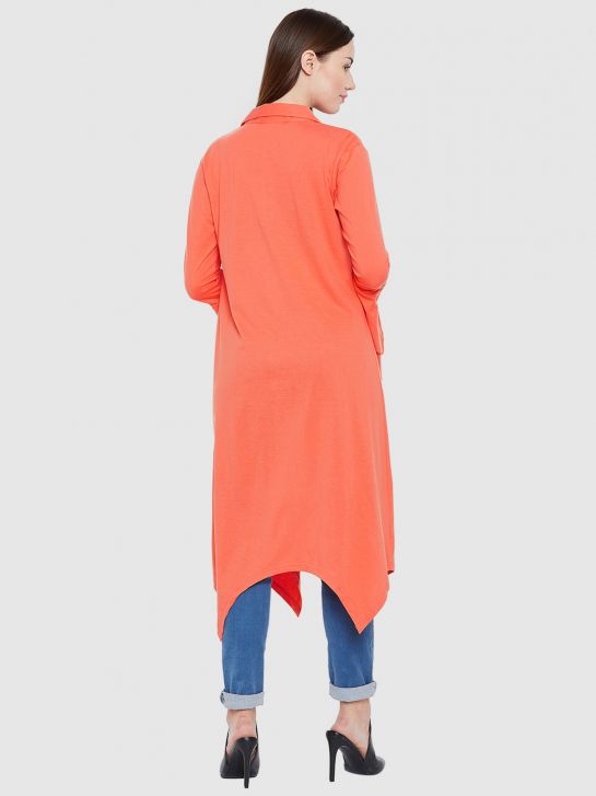 Women's Coral Bell Sleeve Cotton Long Shrug